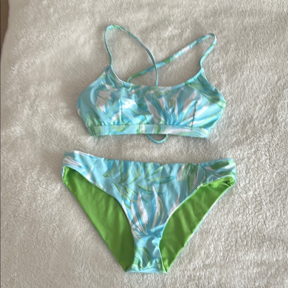 Tropical Print Bikini Set